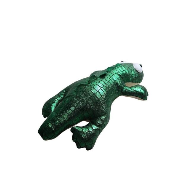 17" Metallic Green Alligator/Crocodile plush - Picture 2 of 4
